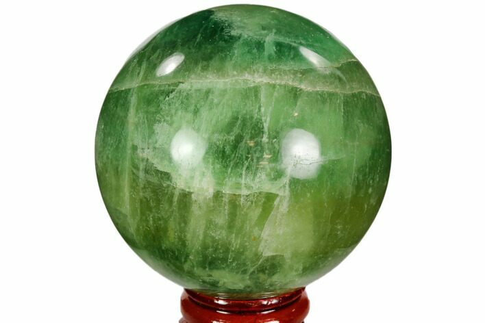 Polished Green Fluorite Sphere - Madagascar #106278